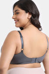 Zivame True Curv Double Layered Non Wired 3/4th Coverage Sag Lift Bra - Blackened Pearl — thumbnail 2